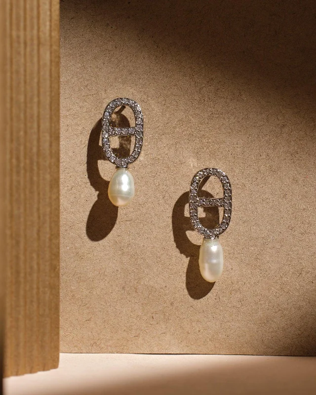 Beautiful Hoop Earrings For Brides-As Fresh As Daisy Pearl Earring