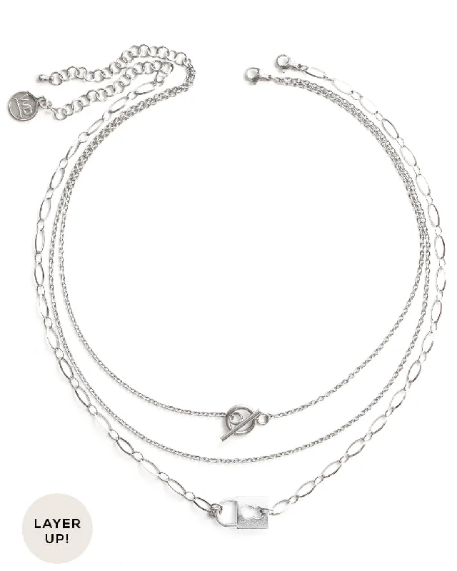 Simple Chain Necklace For Fashionable Look-Luck Silver Necklace