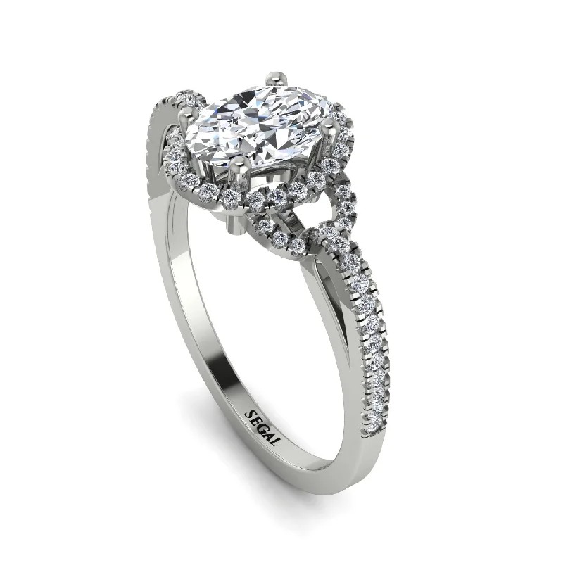 Sparkling Custom Engagement Rings For Grooms-Timeless Beauty Oval Diamond Engagement Ring - Judy No. 3