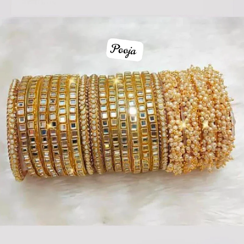 Elegant Custom Wedding Bangles For Special Moments-Pooja Bangles Gold Plated  Bangle Set