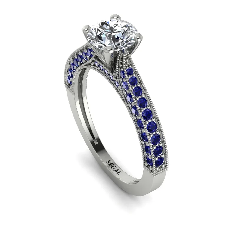 Trendy Stackable Rings For Fashion-Forward Brides-Classic Vintage Diamond Engagement Ring - Kathryn No. 63