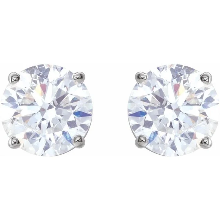 Designer Earrings For Special Celebrations-14K White 2 CTW Natural Diamond Stud Earrings