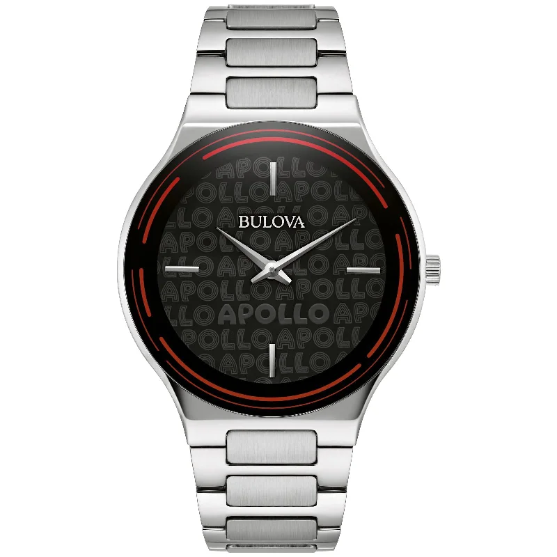 Comfortable Watches With Silicone Straps-Bulova Apollo Collection 96A296