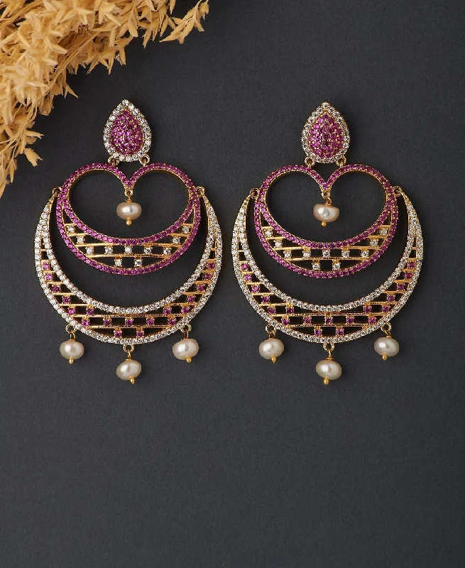 Custom Hoop Earrings For Personalized Style-Chandbali And Pearl Jhumka