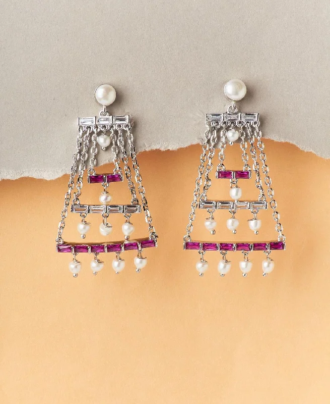 Boho Chic Earrings For Fashion-Graceful Silver hanging Earring