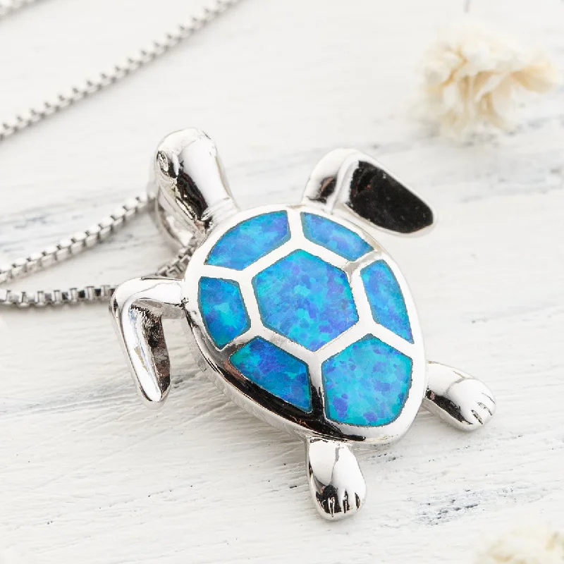 Luxury Diamond Pendant Necklace For Proposal-Save the Sea Turtle Necklace