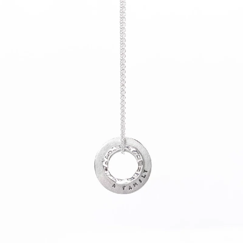 Simple Pendant Necklace For Minimalist Style-Double Halo Necklace