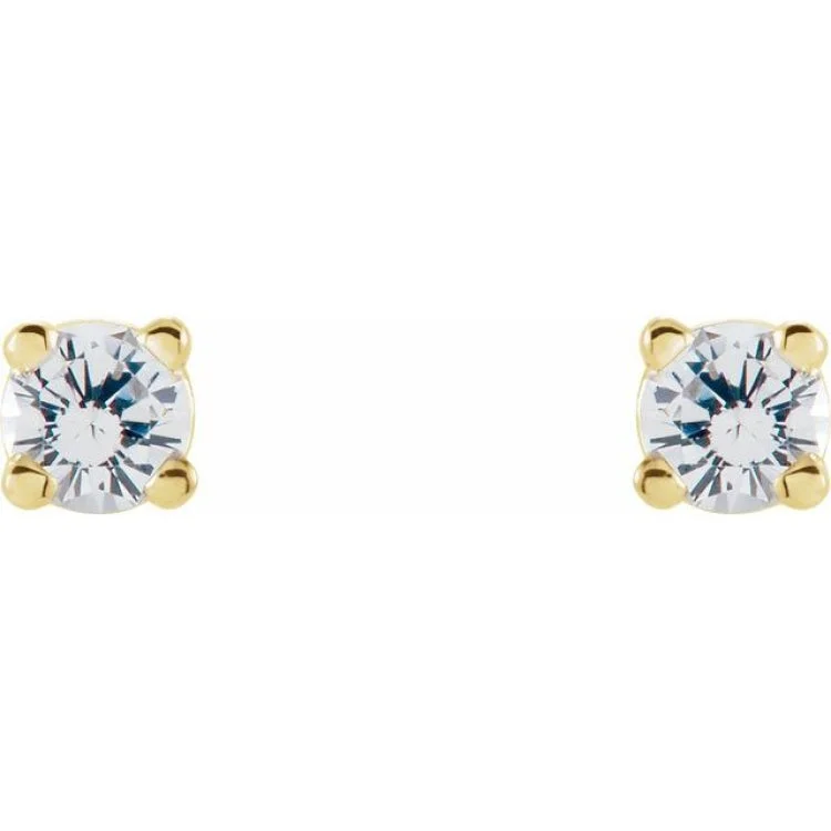 Elegant Long Drop Earrings For Wedding Day-14K Yellow 1 CTW Natural Diamond Stud Earrings